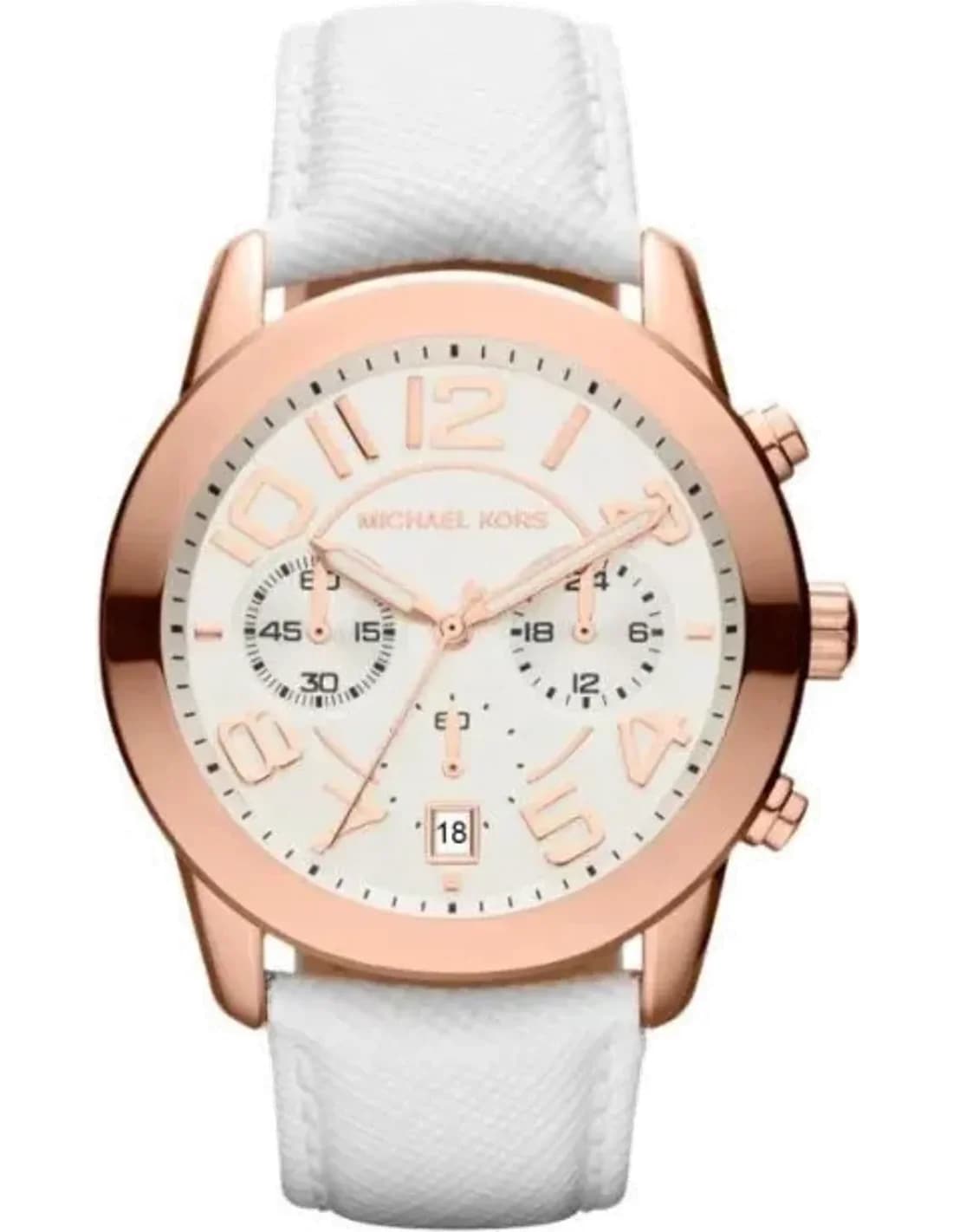 Montre Femme Michael Kors Mercer MK2289 Bracelet en cuir blanc