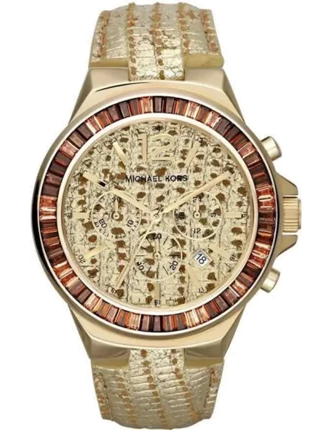 Montre Femme Michael Kors Gramercy MK2304 Bracelet doré peau de serpent