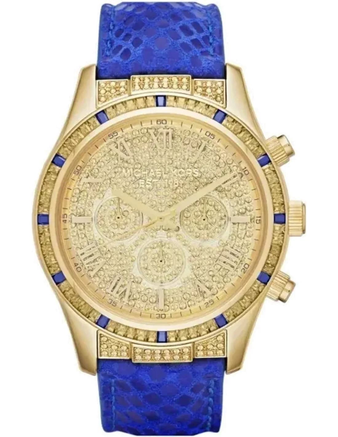 Montre Femme Michael Kors Layton MK2311 Bracelet en cuir bleu