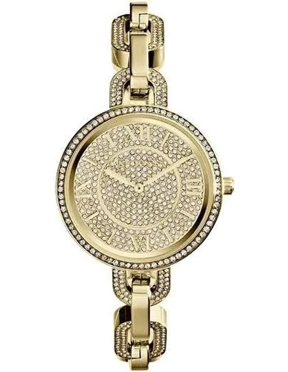 Montre Femme Michael Kors Delaney MK3268 Bracelet à maillons en acier doré et strass