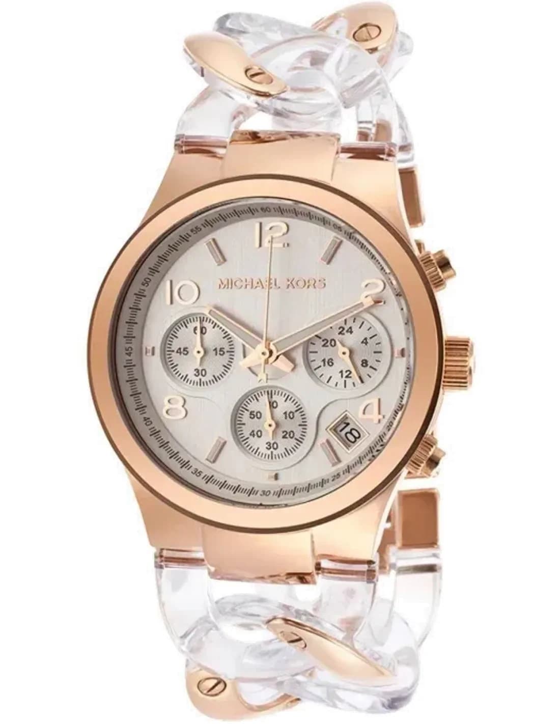 Montre Femme Michael Kors Runway MK4282 Bracelet en acier et acétate à maillons