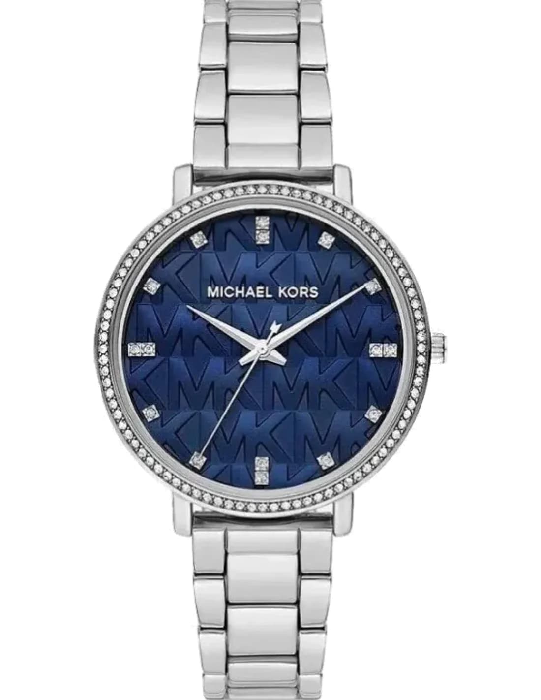 Montre femme Michael Kors Pyper MK4671 cadran bleu bracelet en acier inoxydable argenté