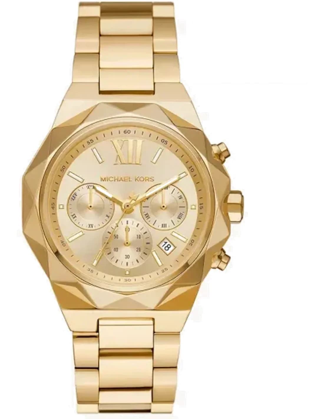Montre femme chronographe Michael Kors Raquel MK4690 cadran doré et bracelet acier inoxydable
