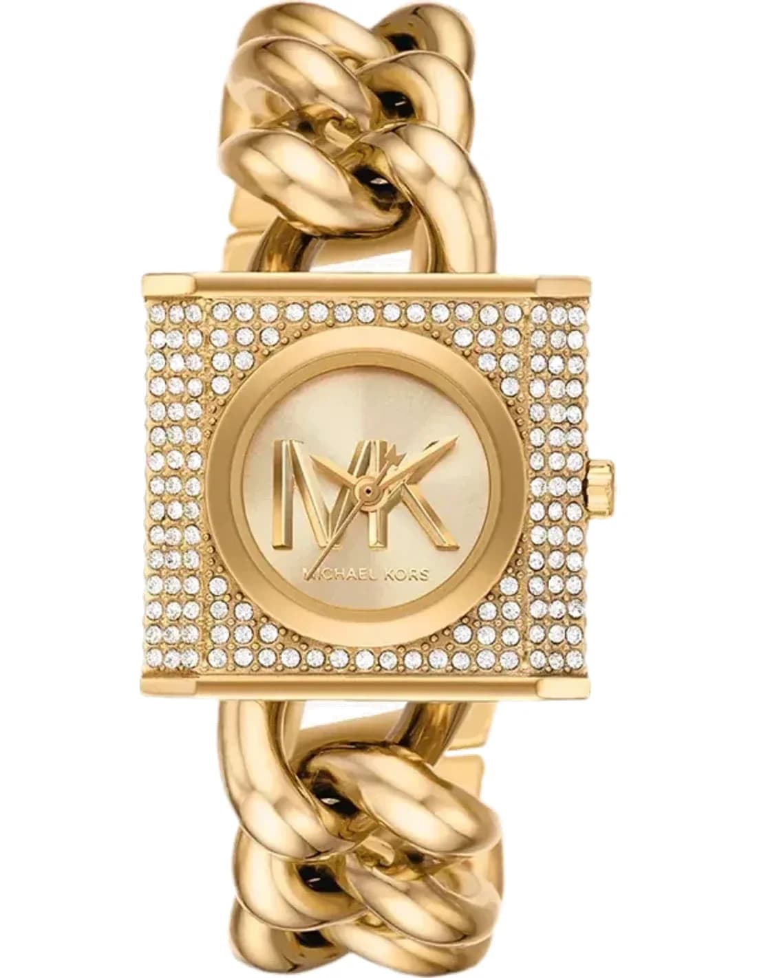 Montre femme Michael Kors Mini Lock MK4711 chaîne dorée pavée