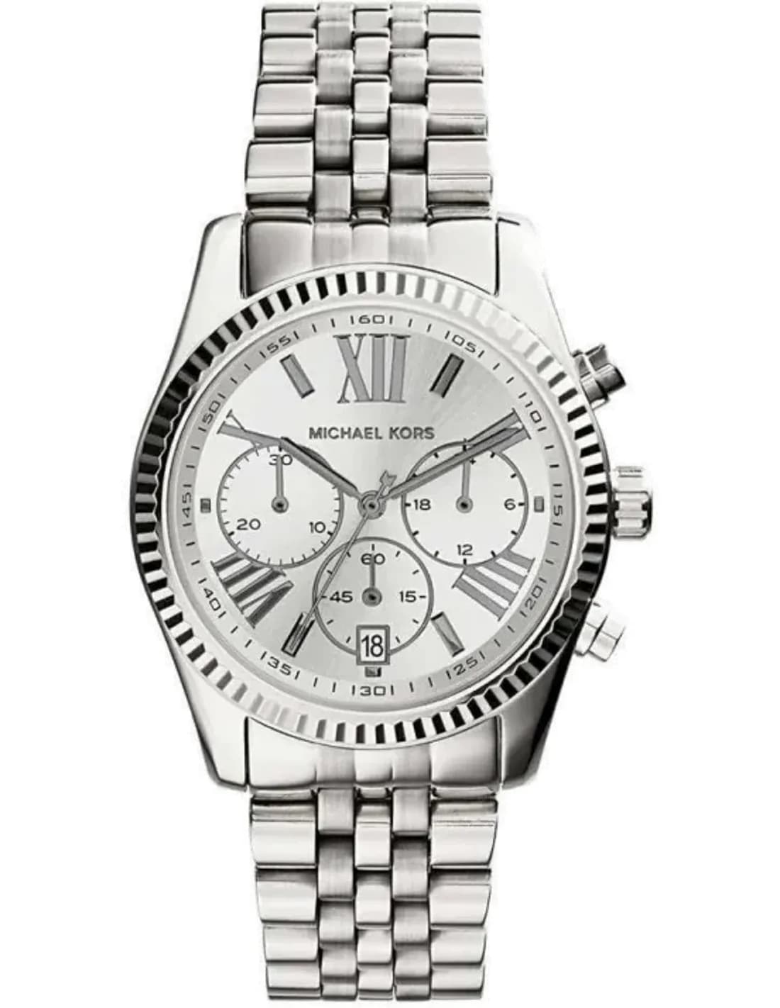 Montre Michael Kors Lexington MK5555 Chronographe en Acier Argenté
