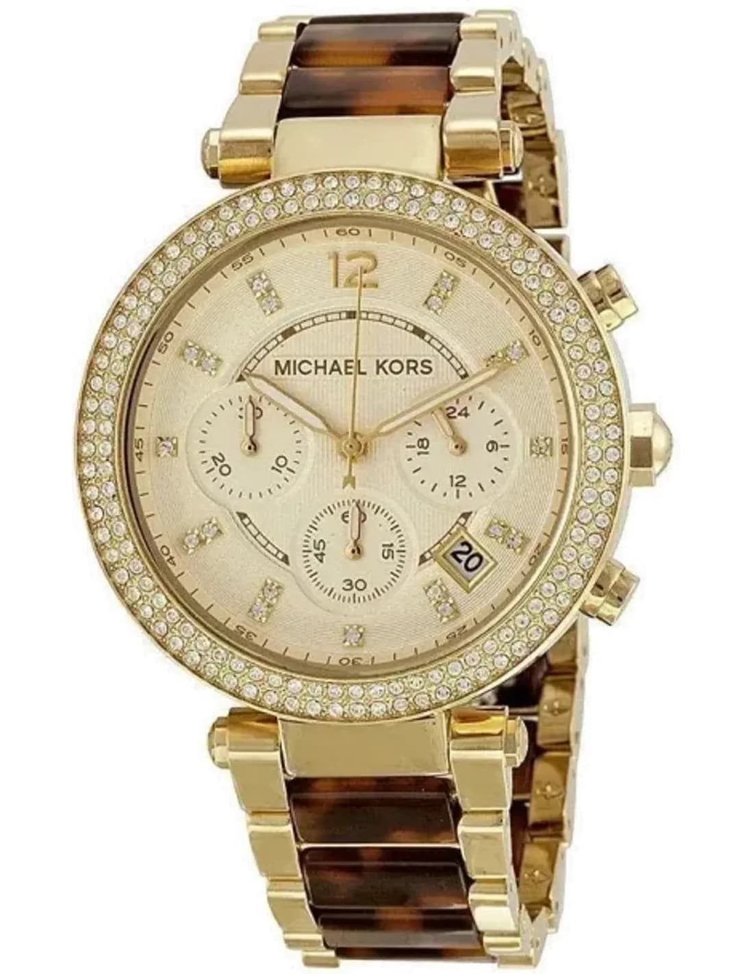 Montre Michael Kors Parker MK5688 Bracelet doré et écailles de tortue