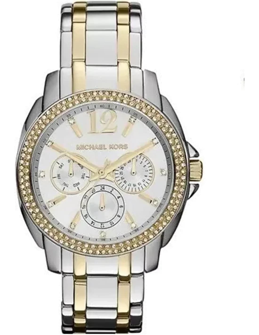 Montre Femme Michael Kors Cameron MK5693 Bracelet argenté avec rangées fines dorées
