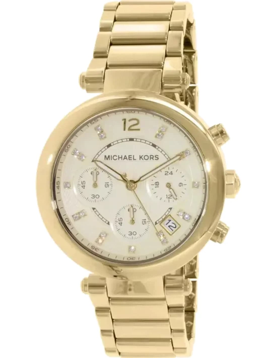 Montre Femme Michael Kors Parker MK5701 Chronographe dorée jaune acier