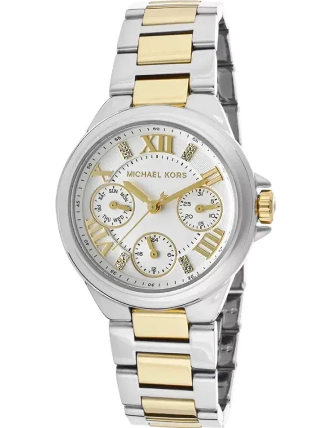 Montre Femme Michael Kors Camille MK5760 Index chiffres romains gros format ton doré
