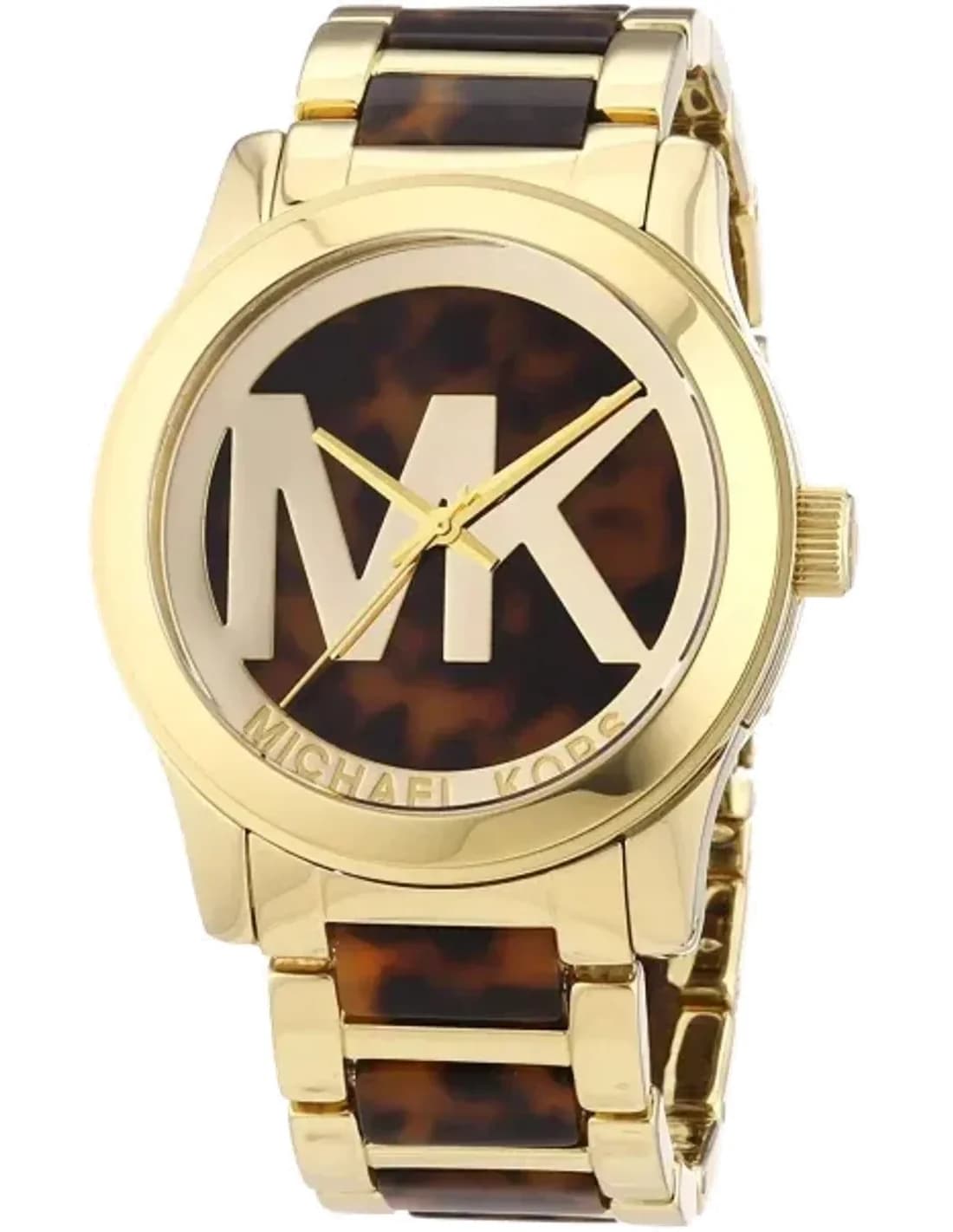 Montre Femme Michael Kors Runway MK5788 Bracelet doré et maillons écailles de tortue