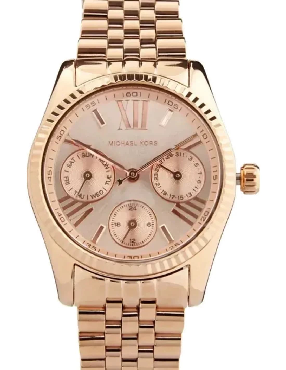 Montre Femme Michael Kors Lexington MK5809 Acier Doré rose à lunette crantée