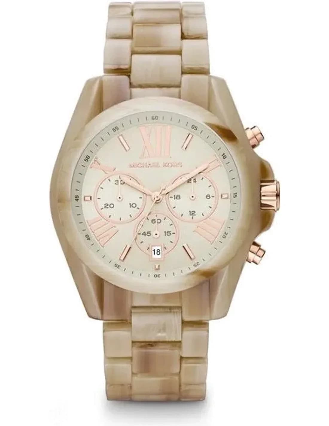 Montre Femme Michael Kors Bradshaw MK5840 Bracelet en acétate de couleur beige