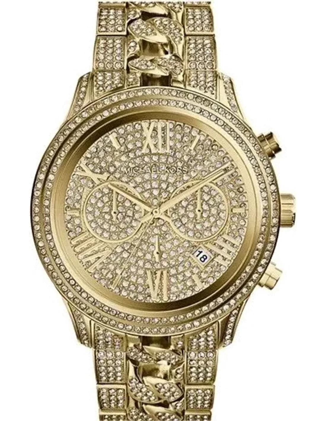 Montre Femme Michael Kors Lindley MK5899 Bracelet en acier doré et strass