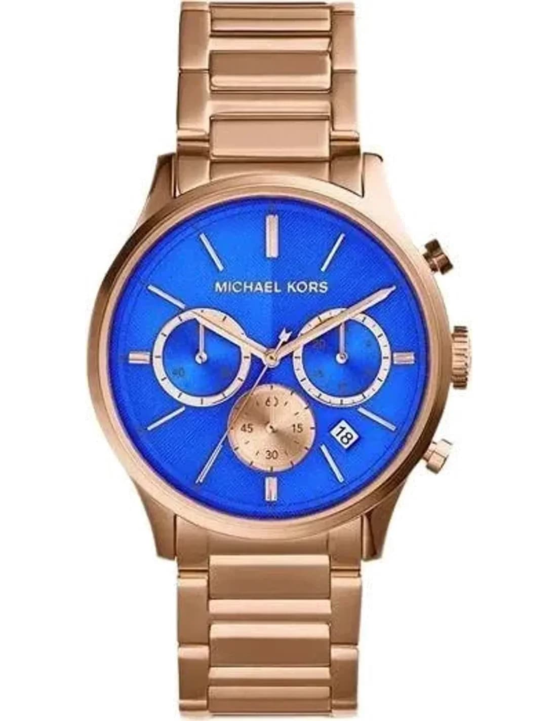 Montre Femme Michael Kors MK5911 Bailey Cadran bleu turquoise et Or rose