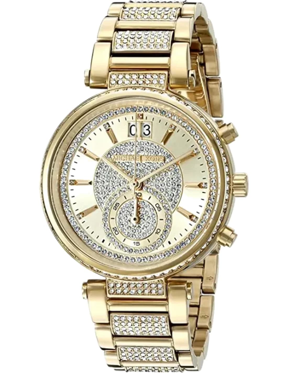Montre femme Michael Kors MK6308 Sawyer à cadran doré