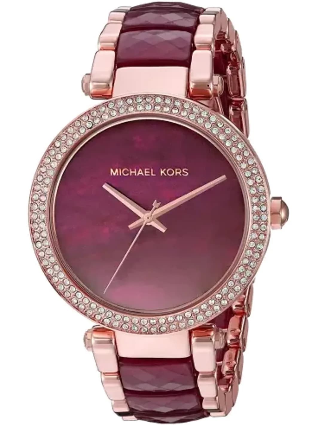 Montre Femme Michael Kors Parker MK6412 Or Rose cadran bordeau