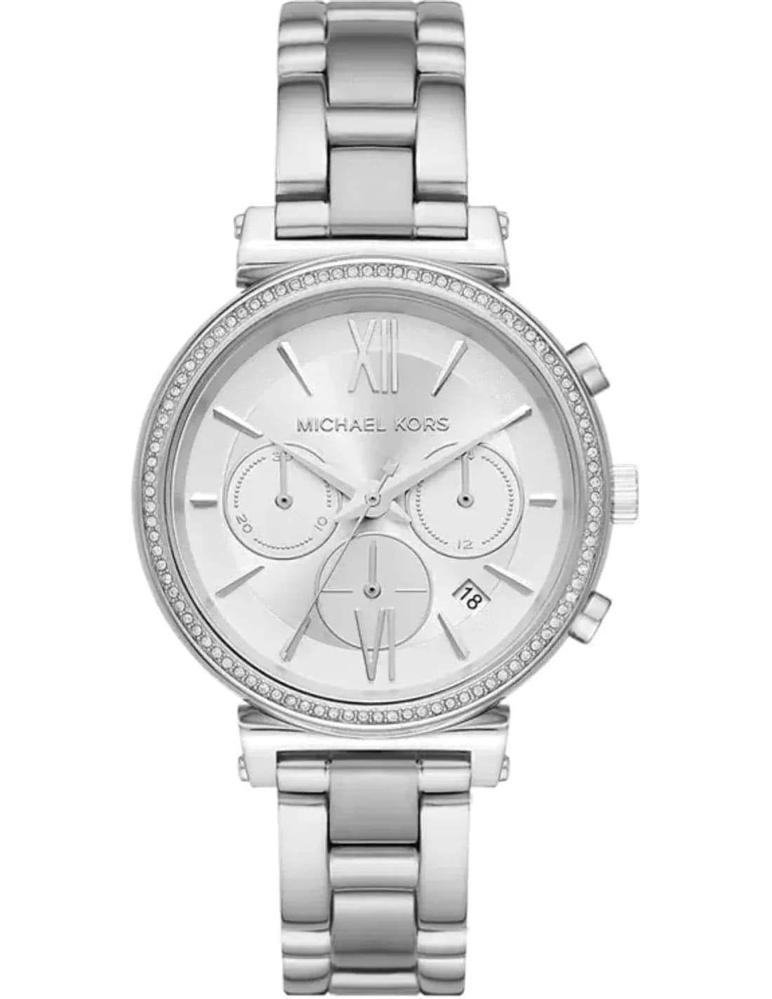 Montre femme Michael Kors MK6575 Sofie chronographe cadran argenté