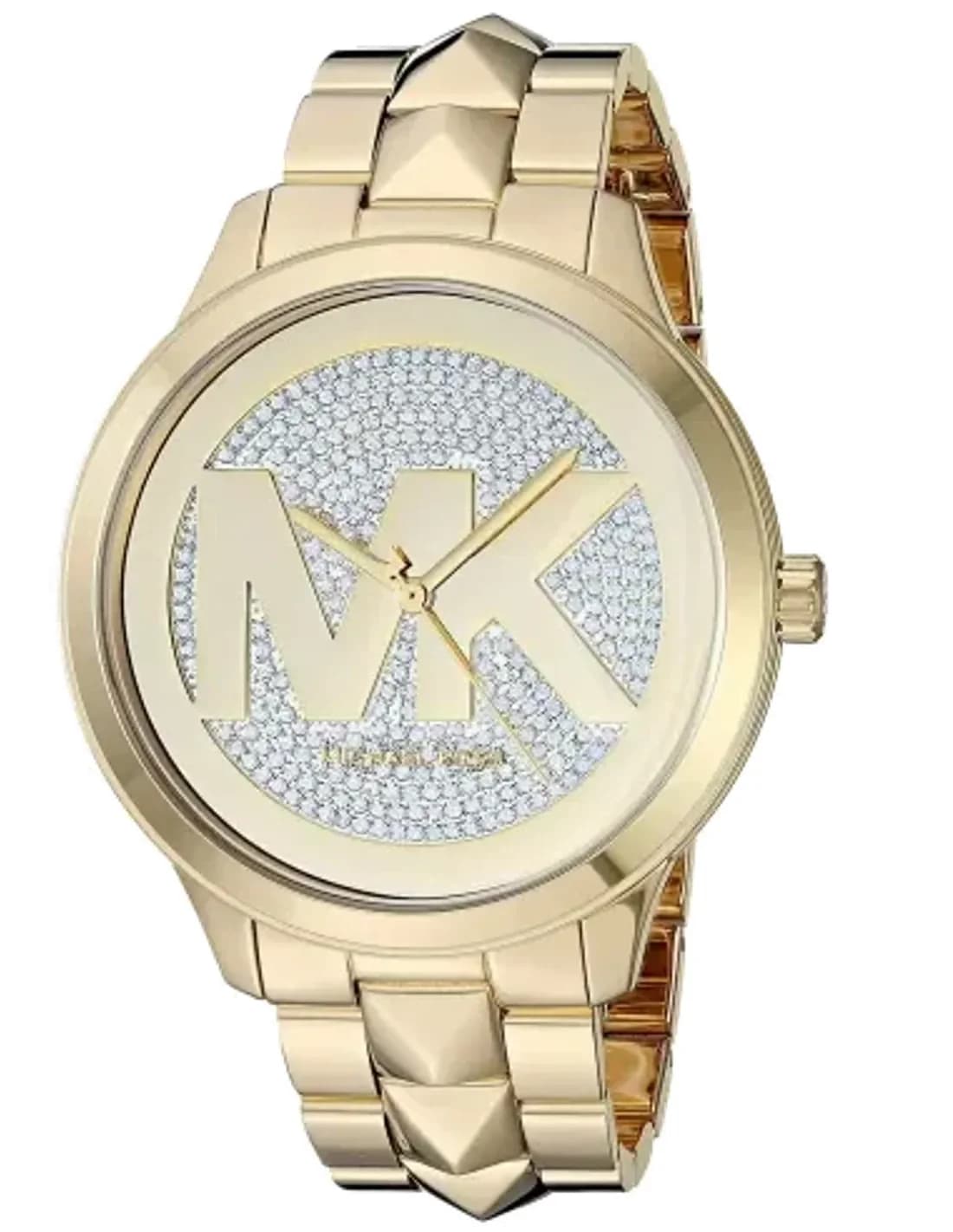 Montre Michael Kors Mercer MK6714 acier doré cadran incrusté de cristaux