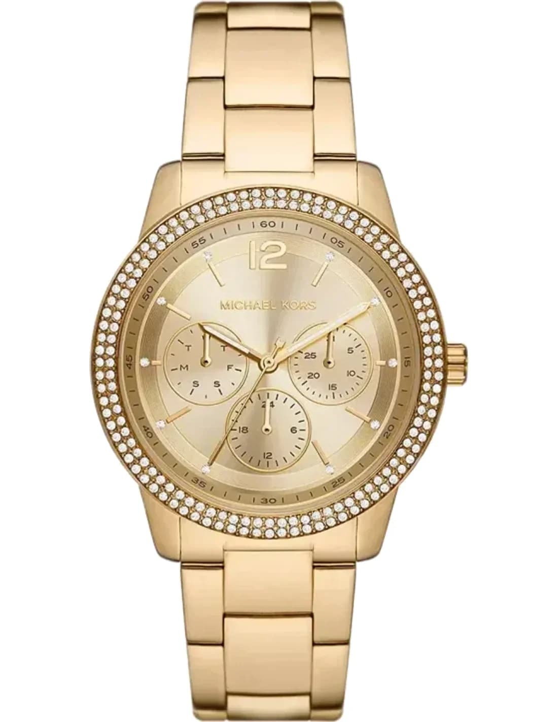 Montre Michael Kors Tibby MK6927 multifonction dorée en acier cadran orné de cristaux