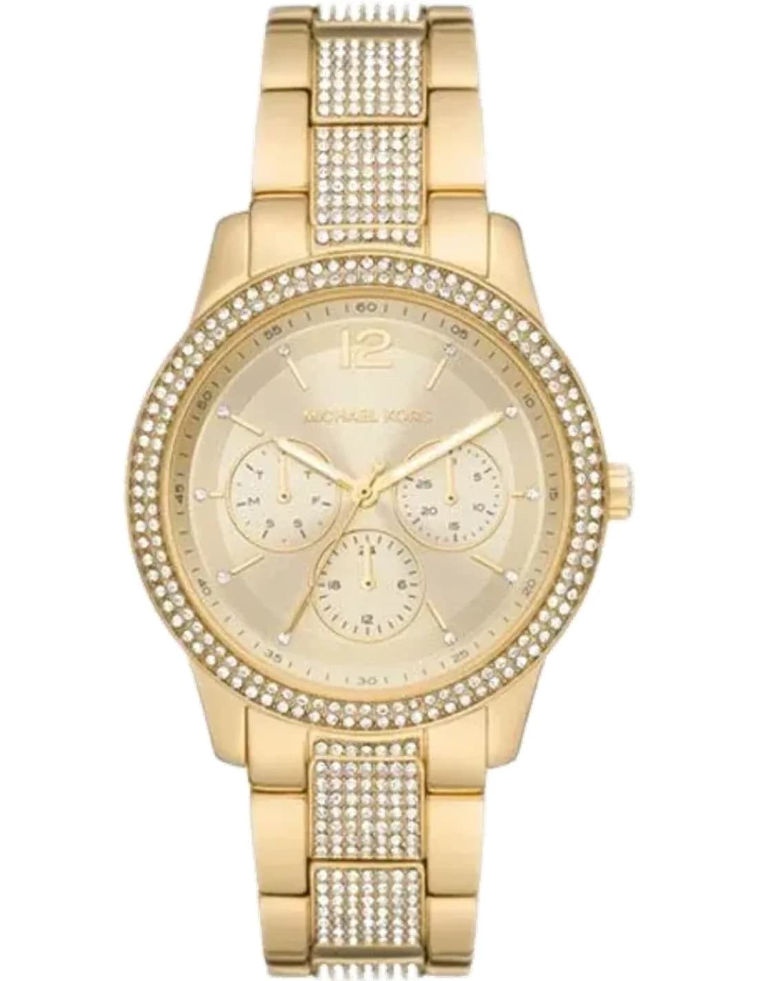 Montre Michael Kors Tibby MK7292 multifonction dorée avec cristaux