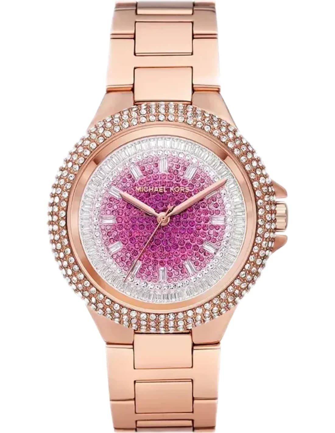 Montre Michael Kors Camille MK7340 pavée à cadran bicolore Bracelet ton or rose