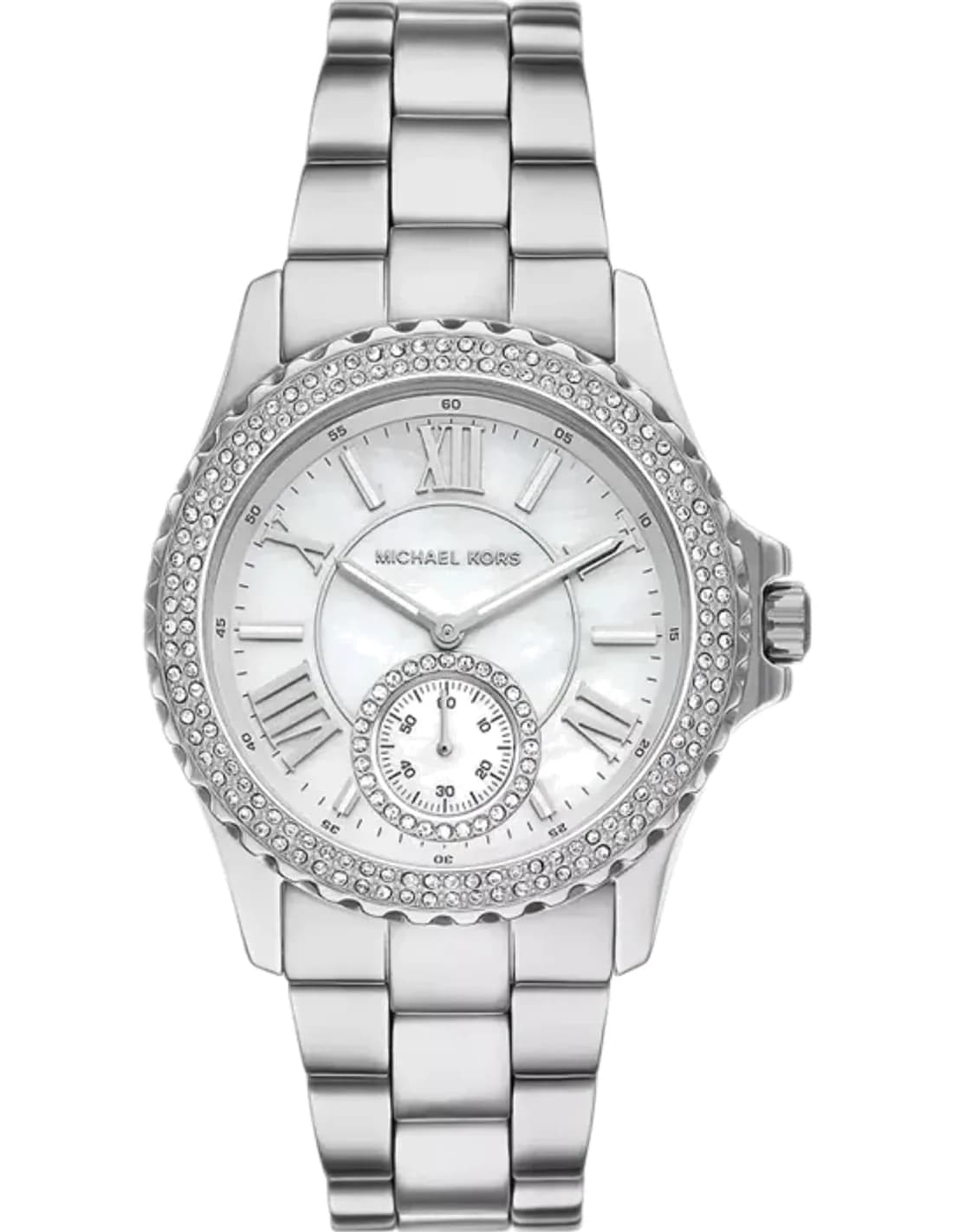 Montre femme Michael Kors Everest MK7403 Pave cadran en nacre et bracelet en acier inoxydable argenté