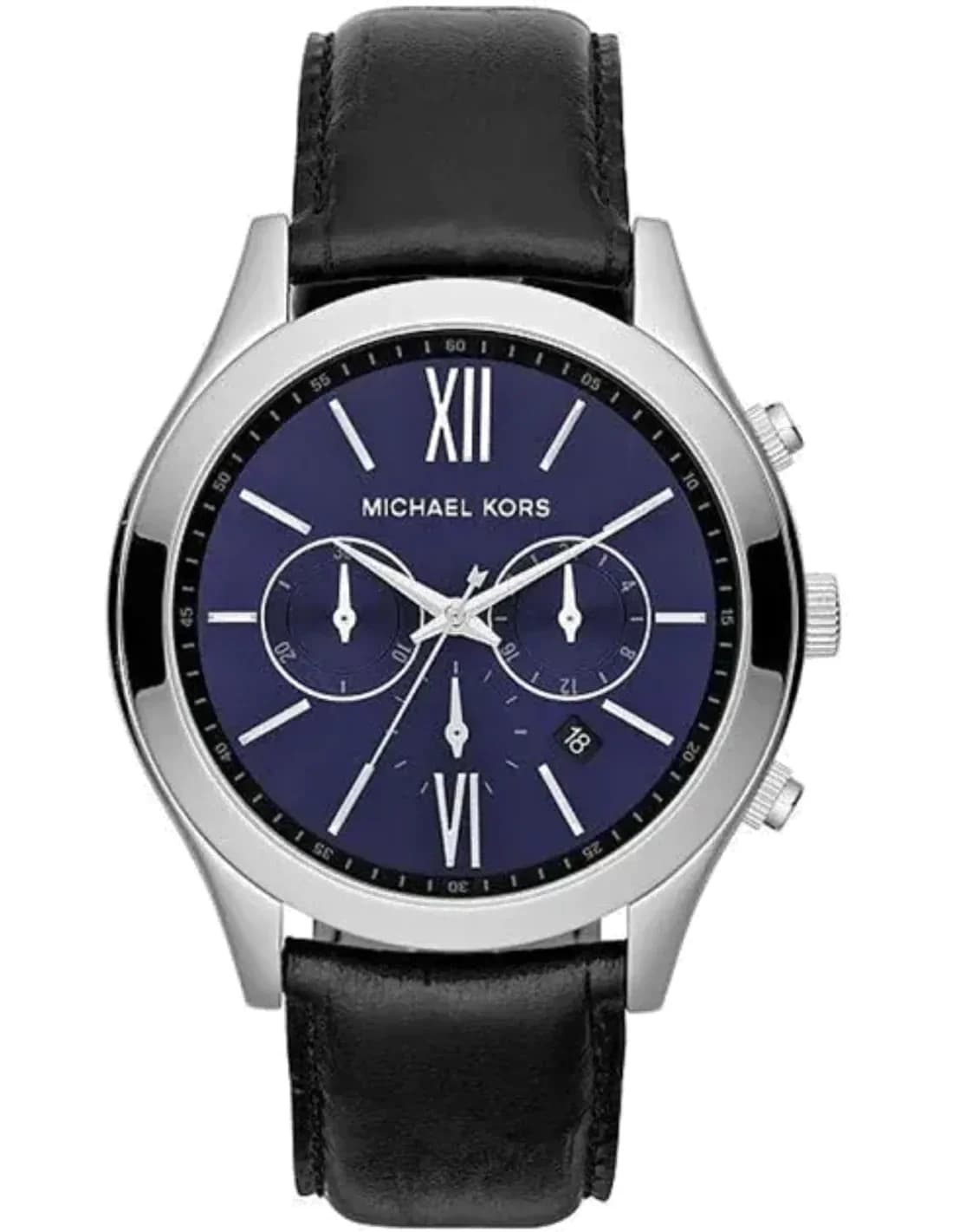 Montre homme Michael Kors MK8307 Brookton bracelet en cuir bleu
