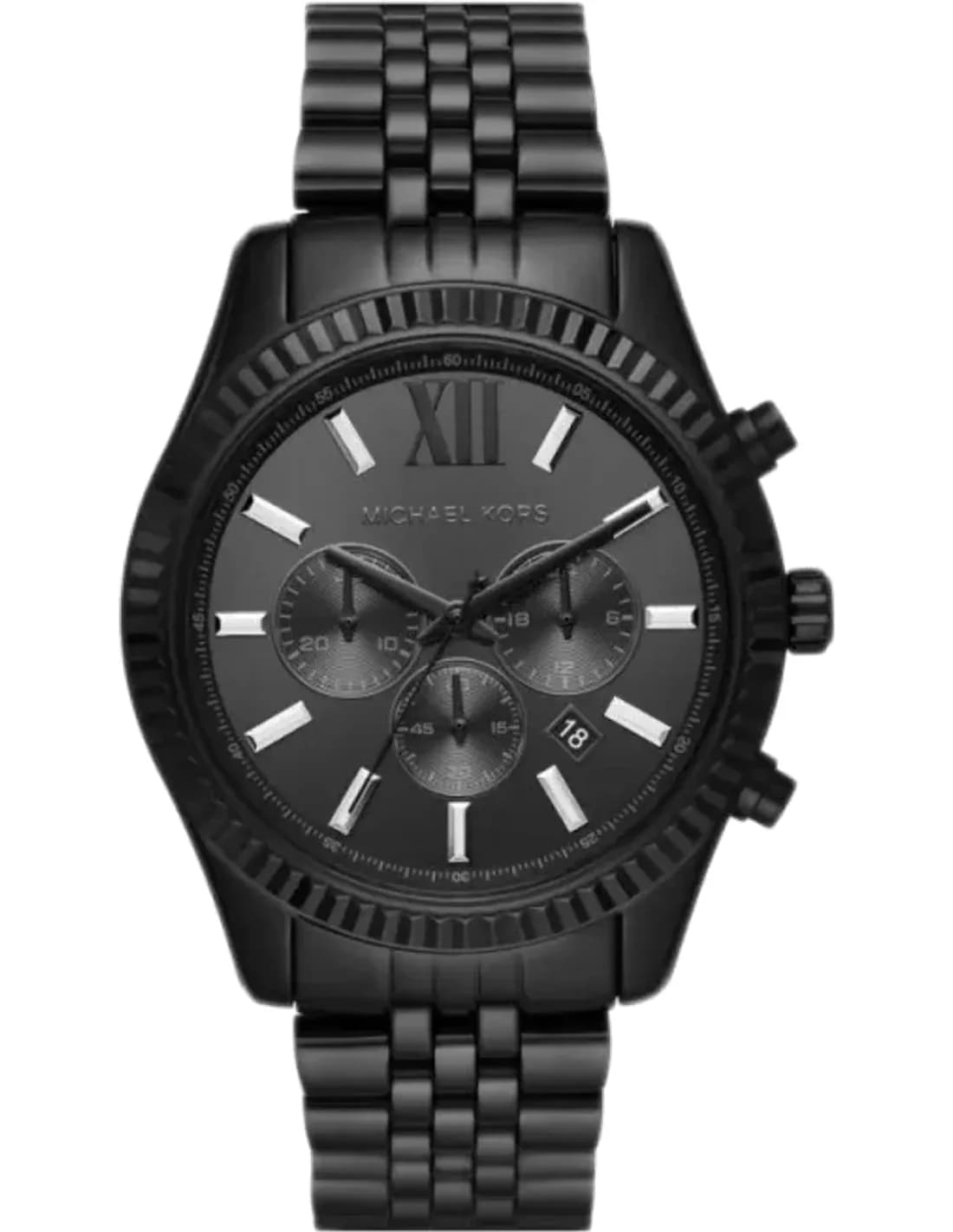 Montre chronographe Michael Kors Lexington MK8591 de ton noir Bracelet en acier inoxydable