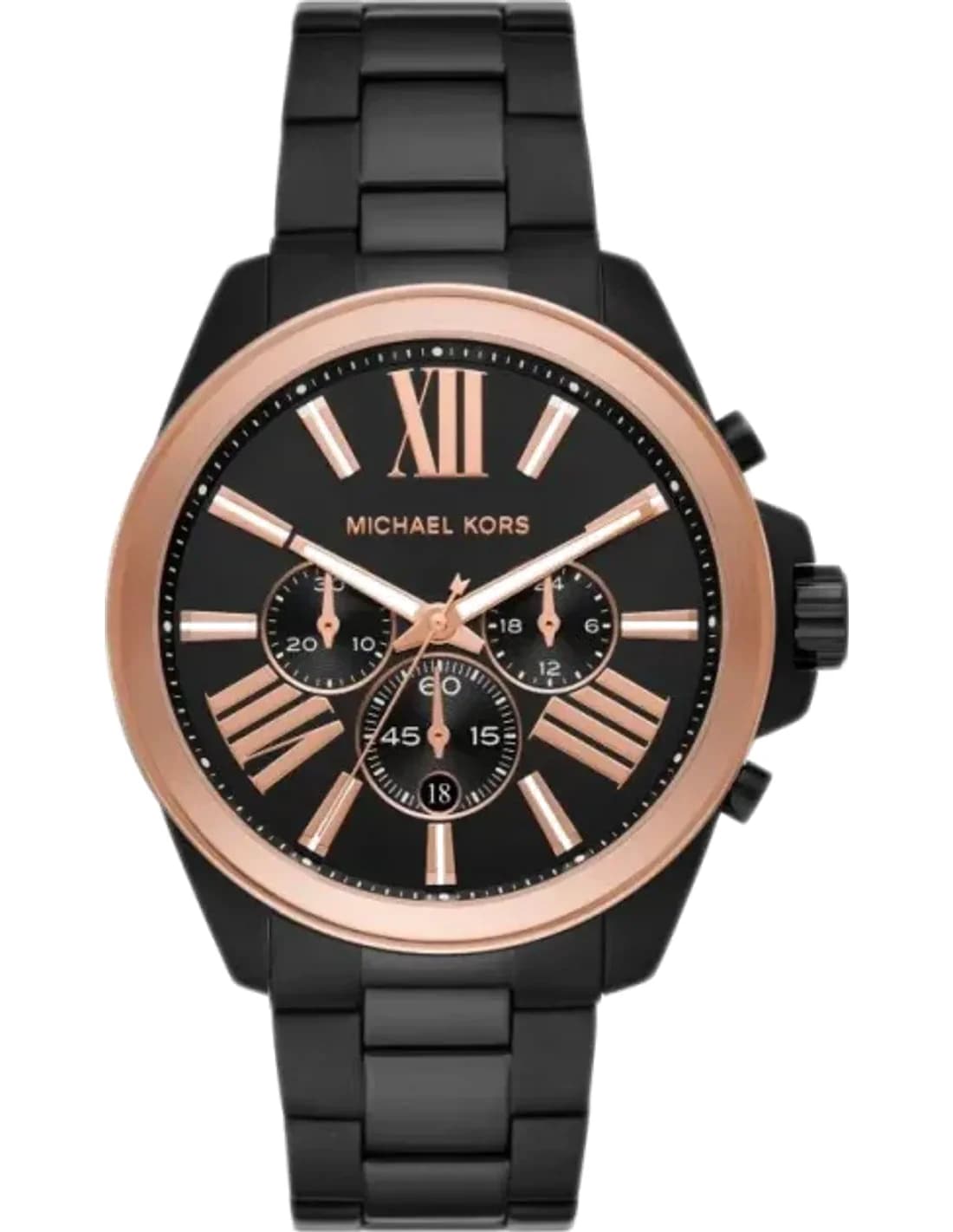 Montre Michael Kors Wren MK8933 chronographe noire Bracelet en acier inoxydable