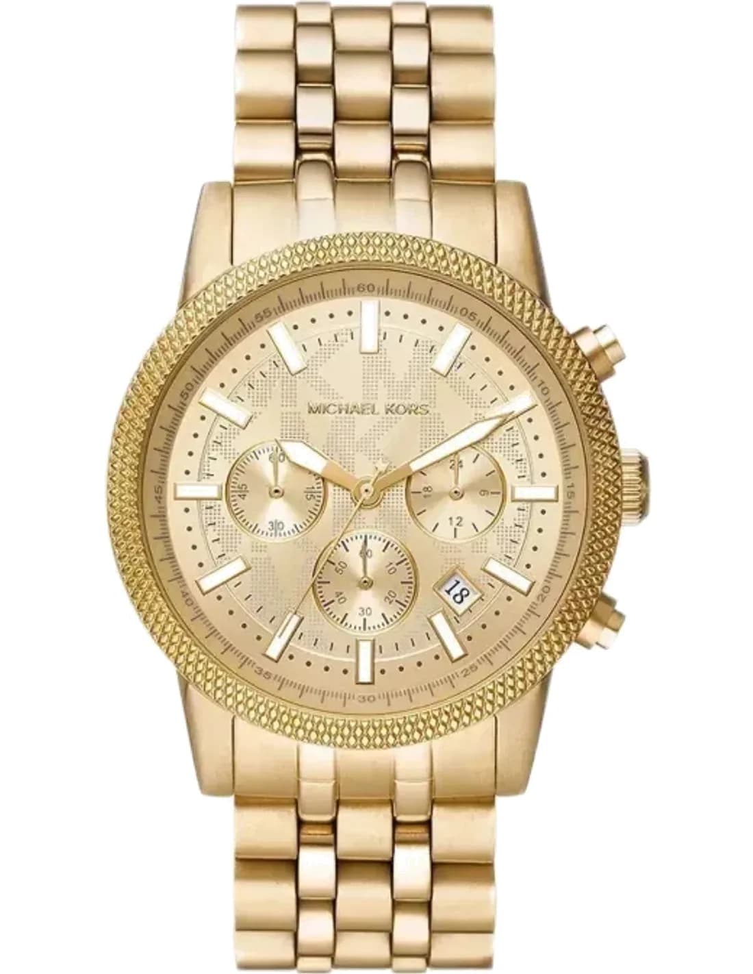 Montre homme Michael Kors Hutton MK8953 Cadran chronographe doré et bracelet en acier inoxydable doré