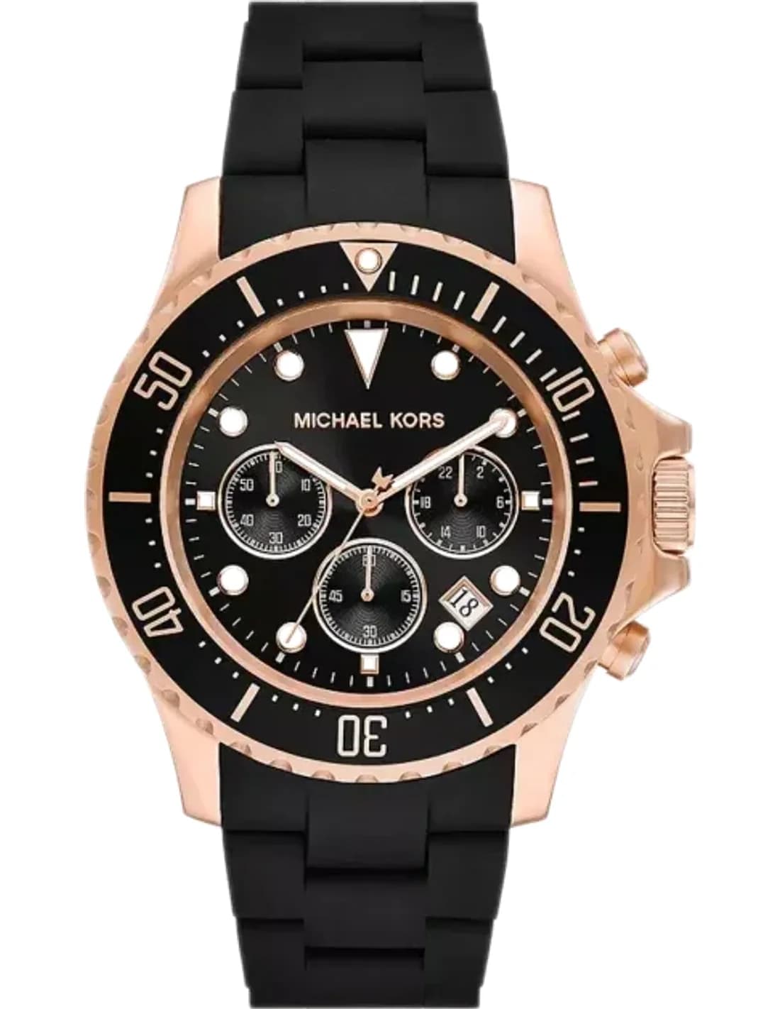 Montre Michael Kors Everest MK9055 chronographe à cadran noir Bracelet Noir