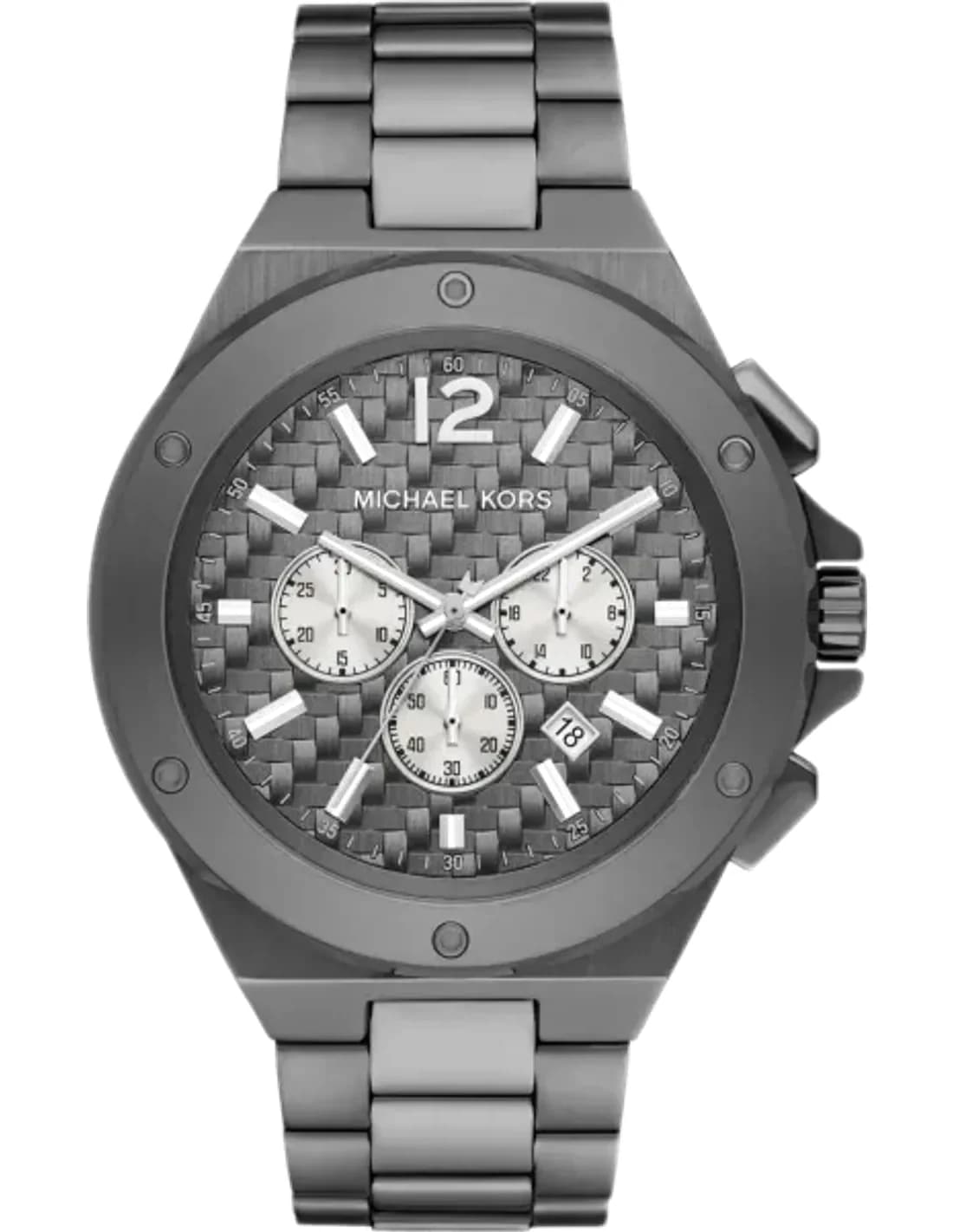 Montre homme Michael Kors Lennox MK9102 cadran et bracelet en acier gunmetal