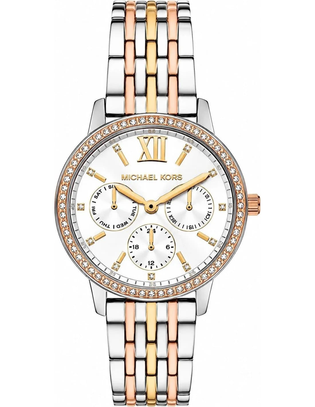 Montre Femme Michael Kors Melissa MKO1117 bicolore bracelet maillons acier
