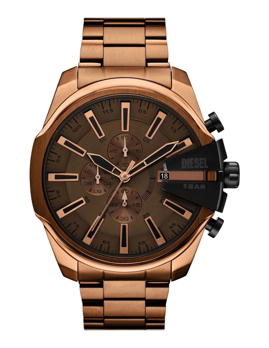Montre Homme Diesel Mega Chief Slim DZ4697 cadran marron bracelet acier