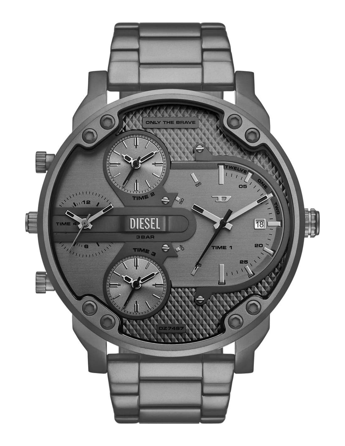 Montre Homme Diesel Mr. Daddy Slim DZ7487 cadran gris bracelet acier