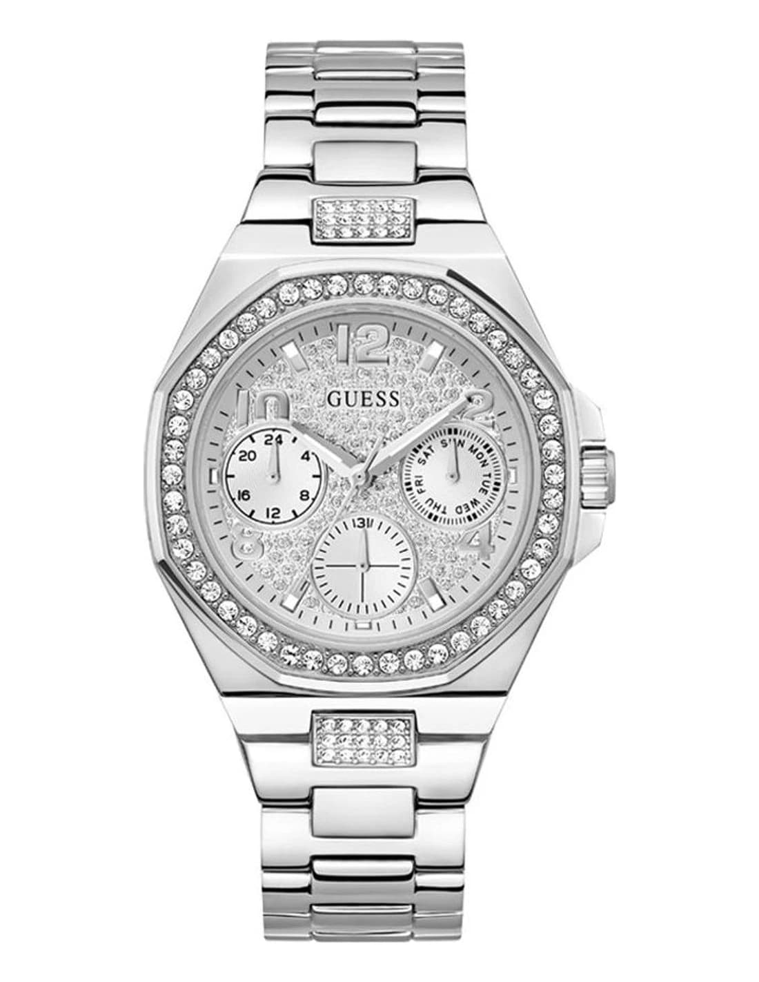 Montre Femme Guess Lady Empire GW0777L1 argentée bracelet maillons acier