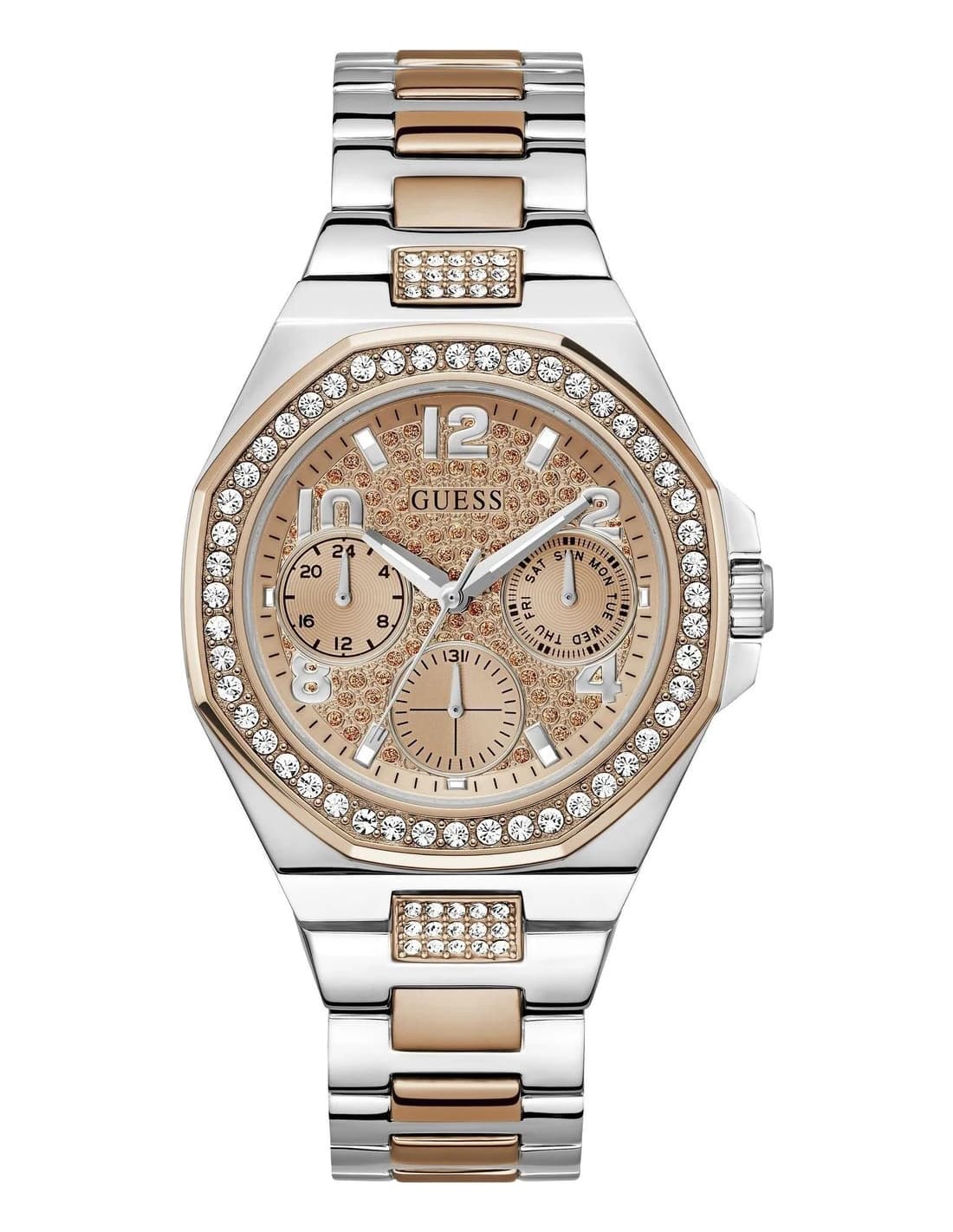 Montre Femme Guess Lady Empire GW0777L3 bicolore bracelet maillons acier