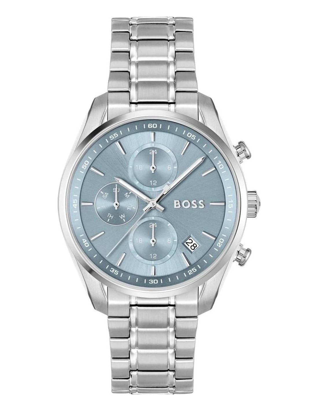 Montre Femme Hugo Boss Grand Tour 1502767 argentée bracelet Mailles acier