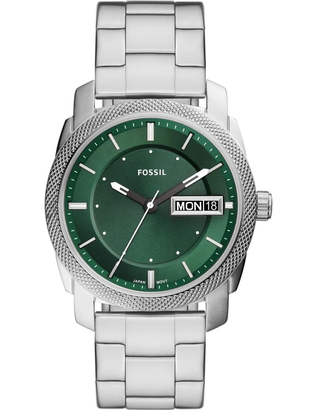 Montre Homme Fossil Machine FS5899 cadran vert bracelet acier