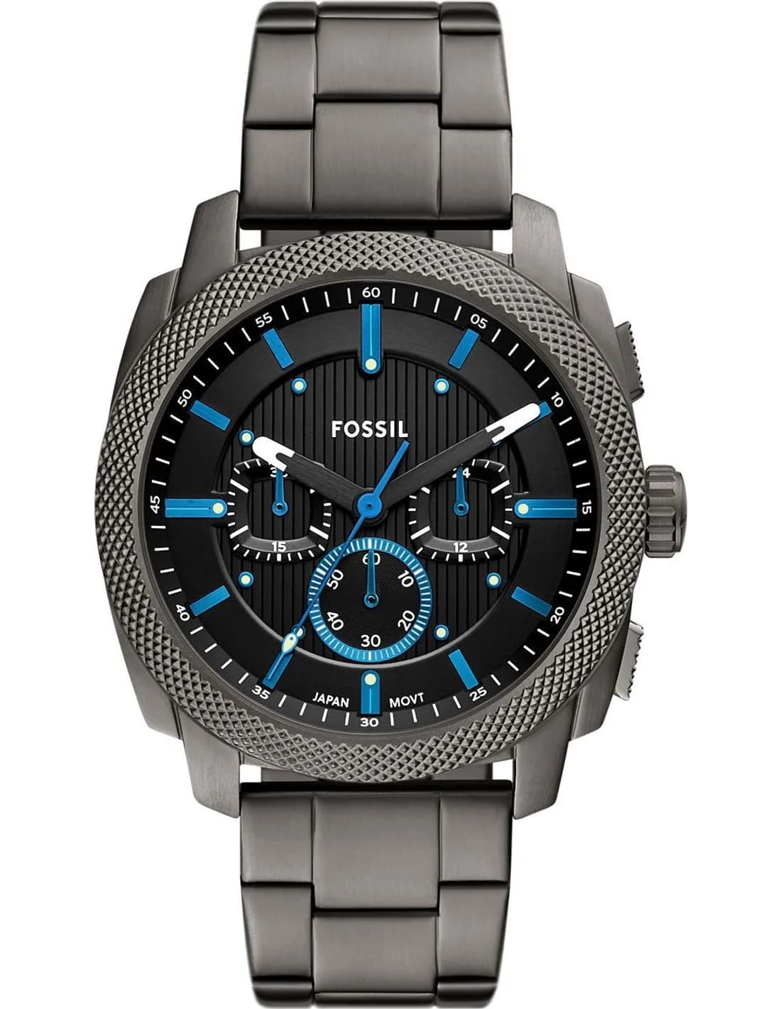 Montre Homme Fossil Machine FS6098 cadran noir bracelet acier