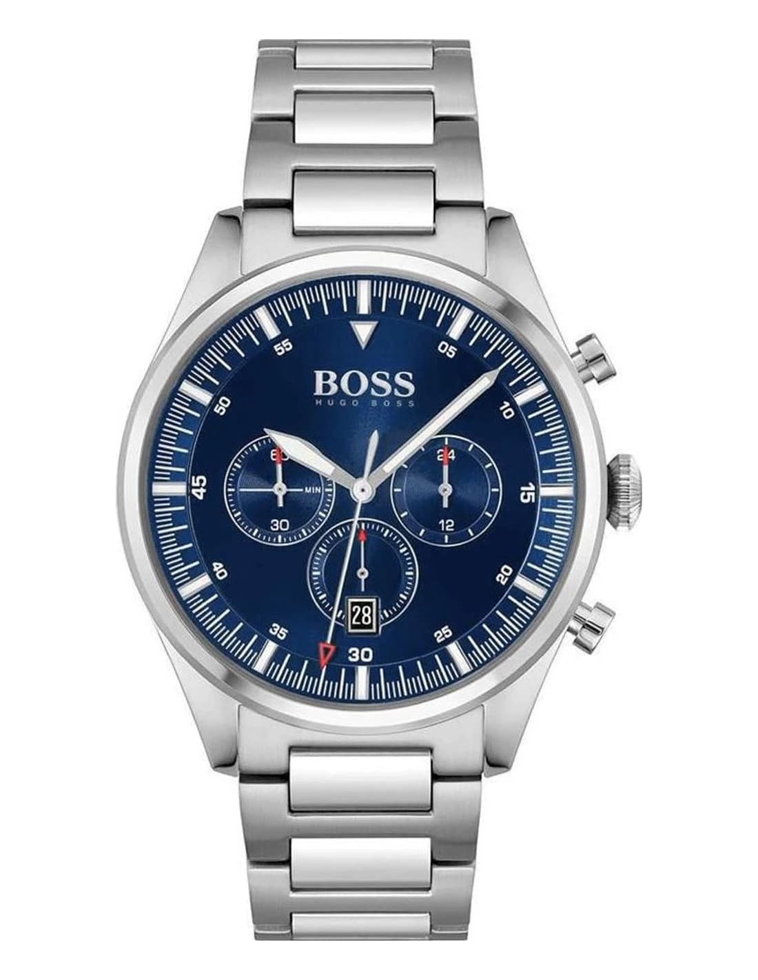 Montre Homme Hugo Boss Pioneer 1513867 argentée bracelet maillons acier