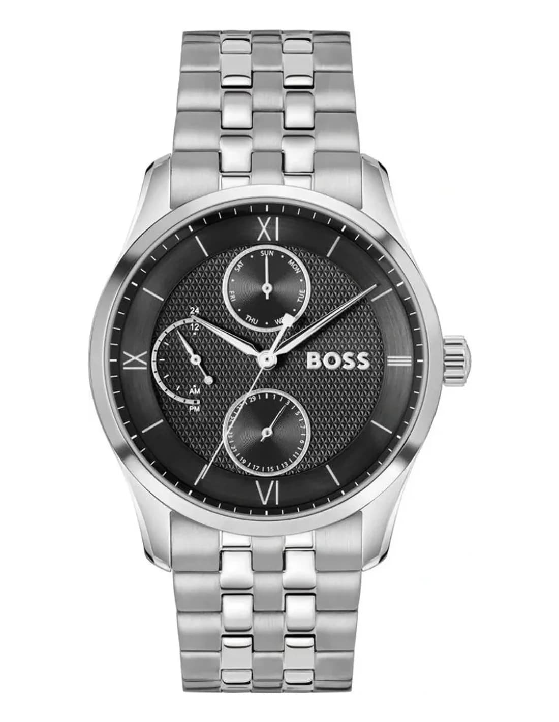 Montre Homme Hugo Boss Principle Master 1514274 noire bracelet maillons acier