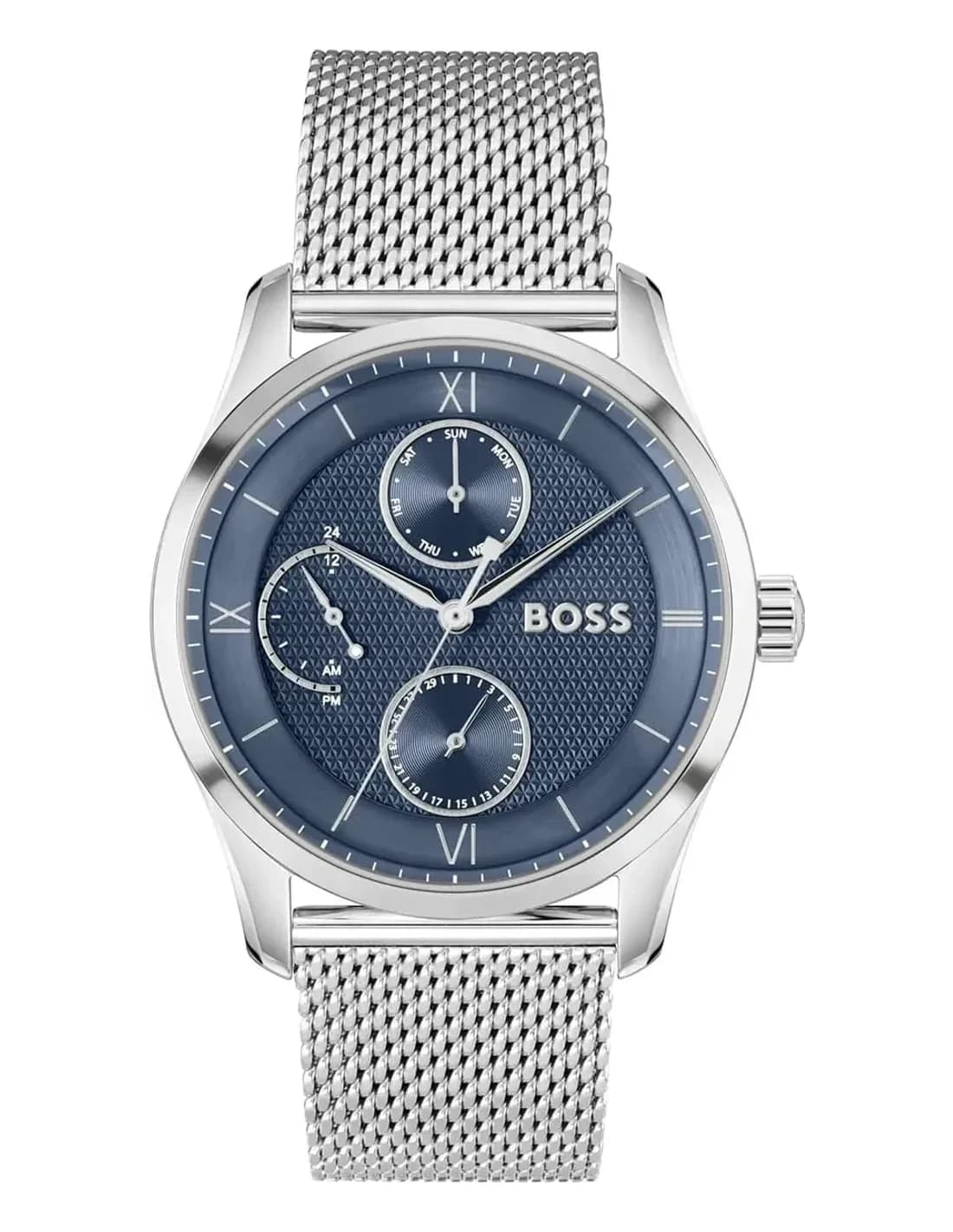 Montre Homme Hugo Boss Principle Master 1514276 argentée bracelet mesh (mailles)