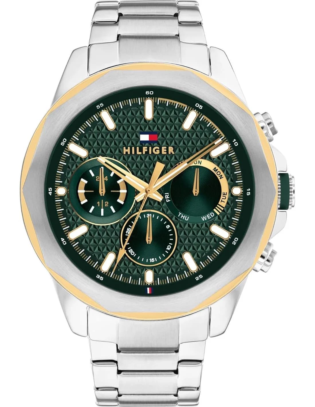 Montre Tommy Hilfiger 1710651 homme cadran vert bracelet acier