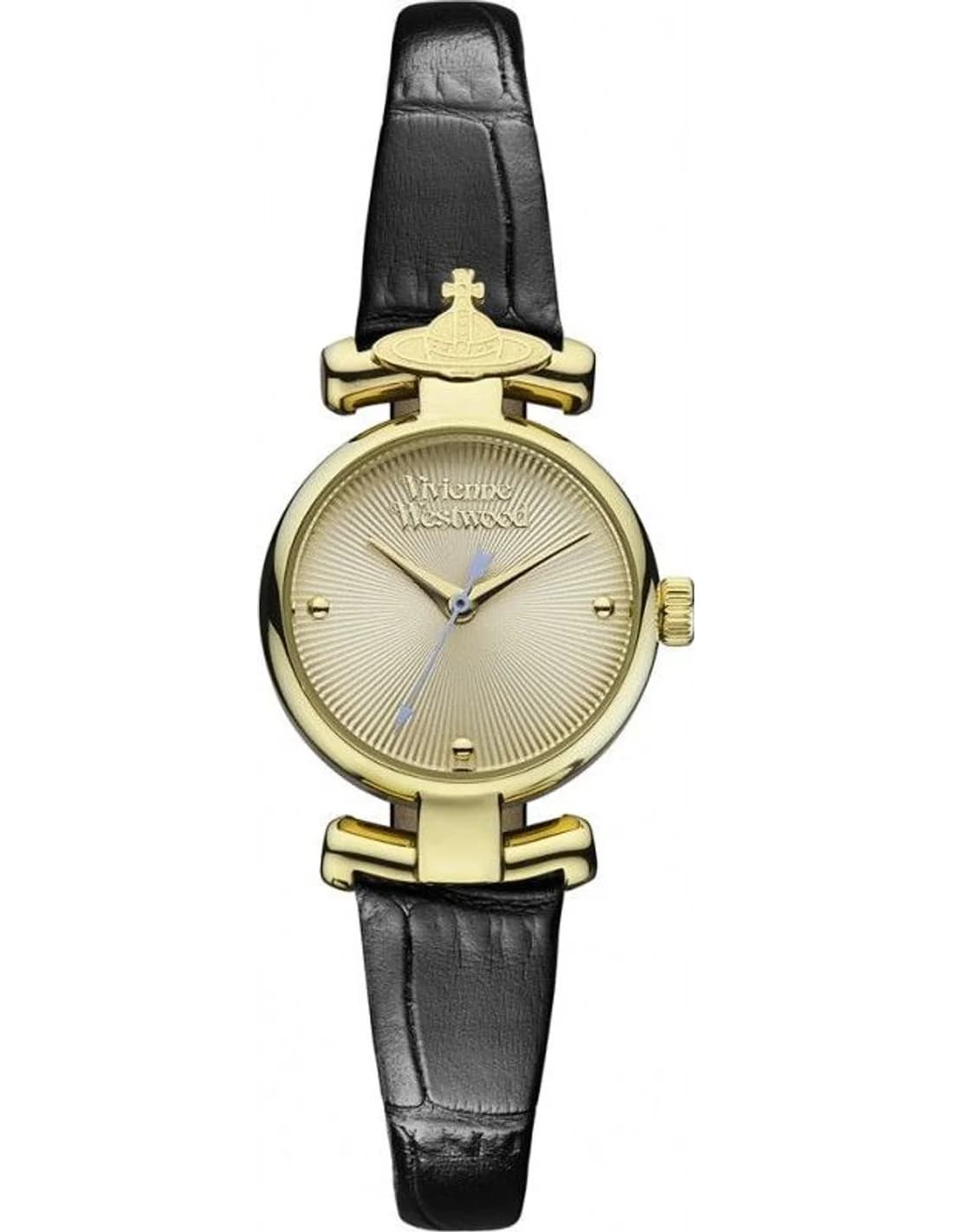 Montre Femme Vivienne Westwood Maida VV090GDBK cadran doré bracelet cuir