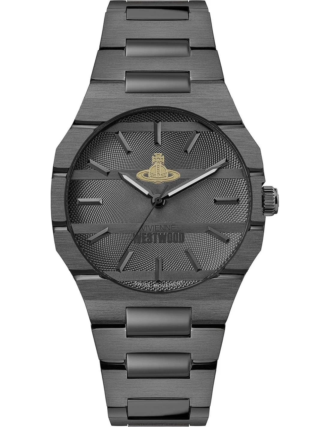 Montre Unisexe Vivienne Westwood Bank VV294GYGN cadran noir bracelet acier