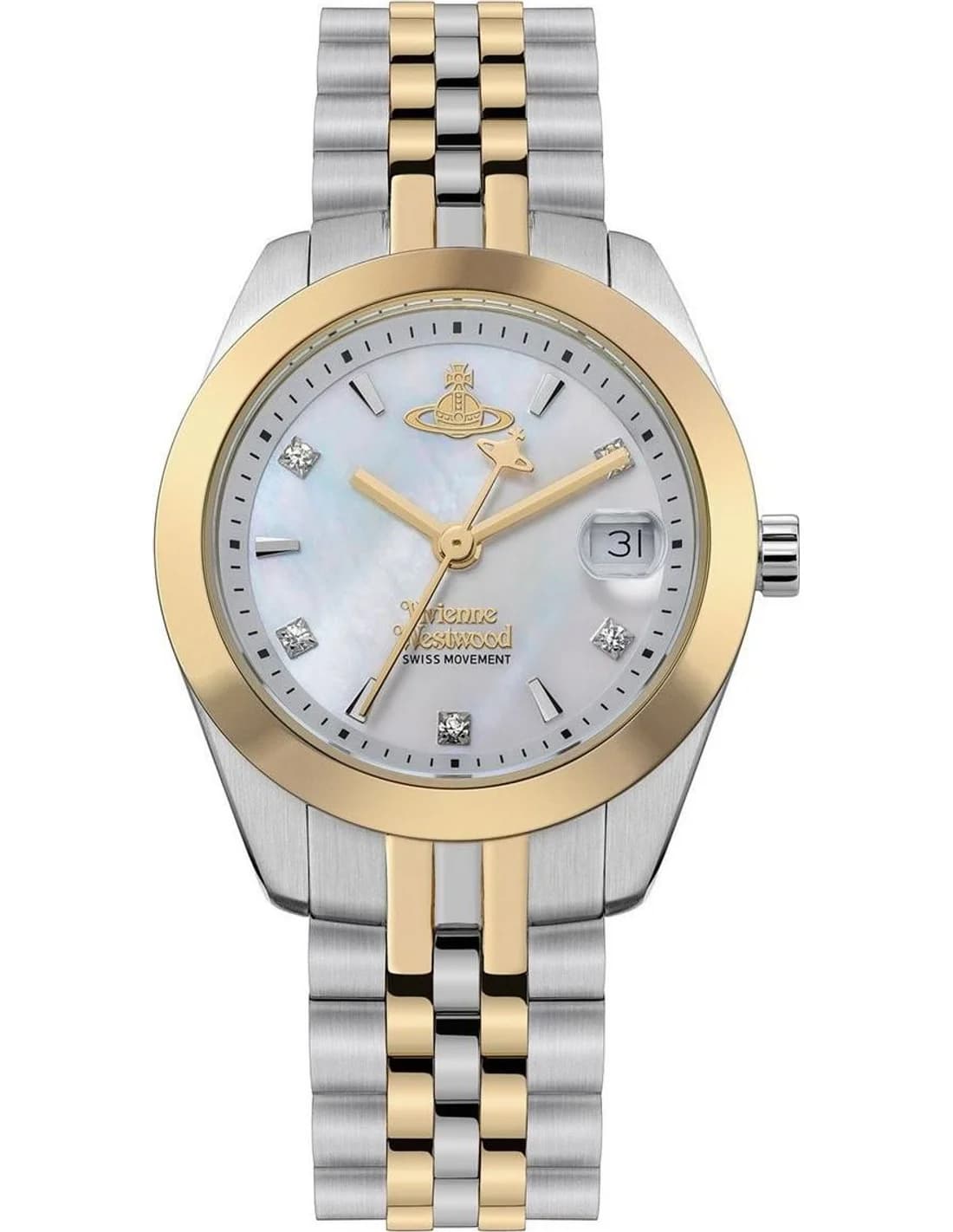 Montre Femme Vivienne Westwood Charlton VV316MOPSG cadran nacre bracelet acier