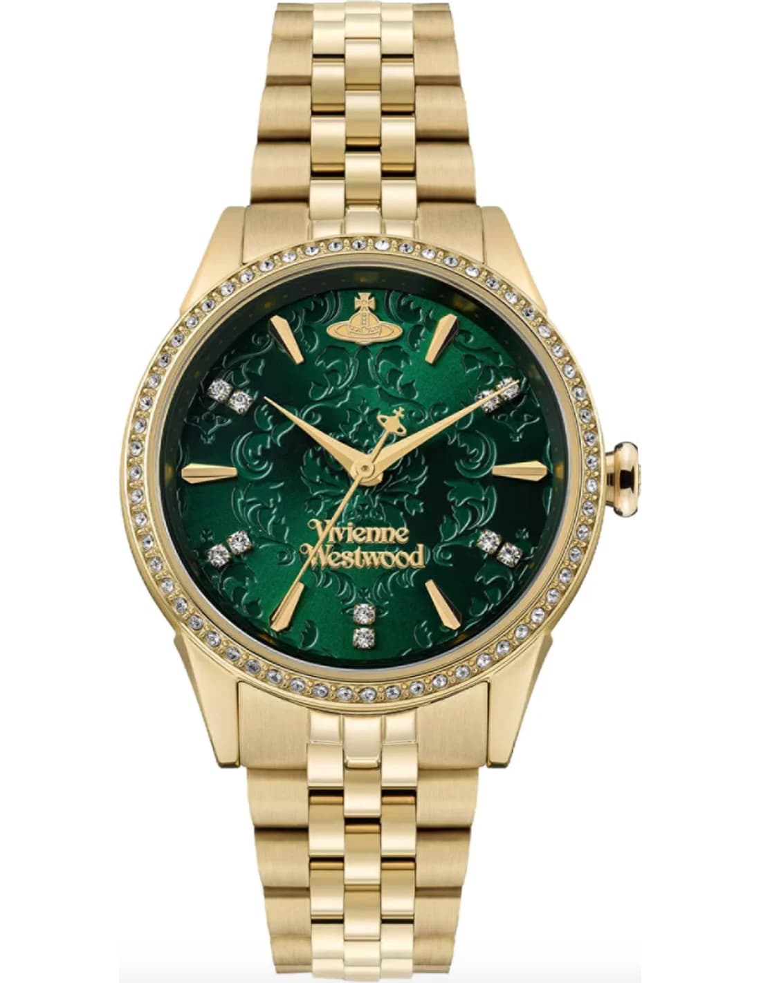 Montre Femme Vivienne Westwood Little Wallace VV327GRGD cadran vert bracelet acier