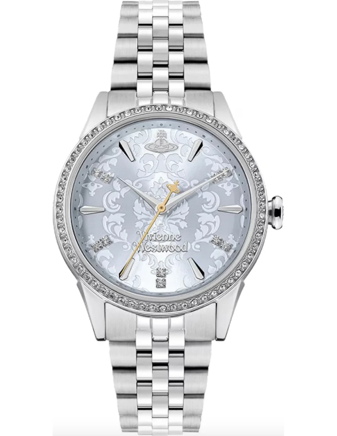 Montre Femme Vivienne Westwood Little Wallace VV327LBLSL cadran bleu bracelet acier