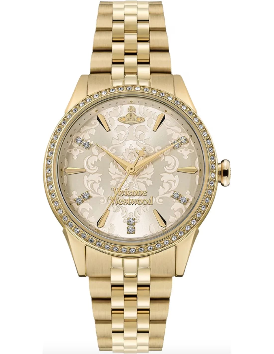 Montre Femme Vivienne Westwood Little Wallace VV327LCPGD cadran doré bracelet acier